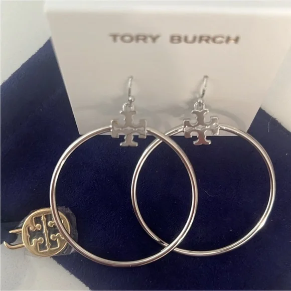 Tory Burch stacked-T Hoop - Picture 7 of 12